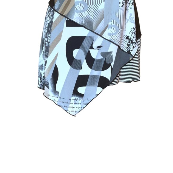 MARIE CLAIRE - Abstract Black and White Sleeveless Dress - XL - Picture 9 of 12